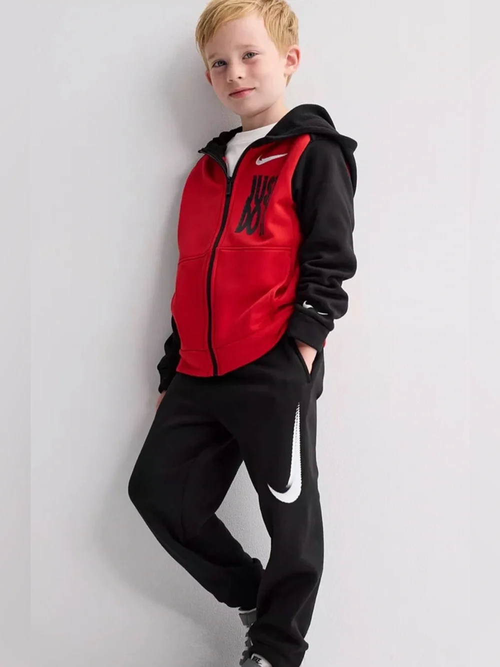 Nike Kids Boys hoodie jogger sweatpants track set size 6 NWT